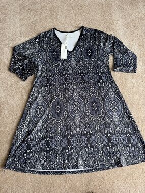 Laura Hlavac Geometric Print Dress – Size Medium
